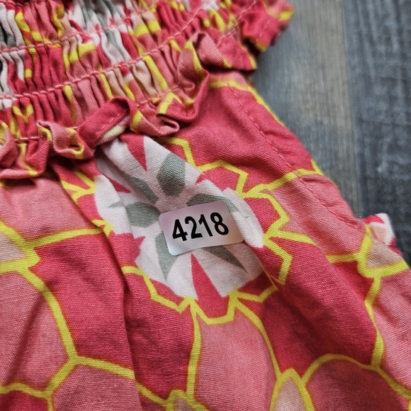 Tea Collection South African Floral Smock Neck Baby Bubble 6-12 months - Picture 4 of 6